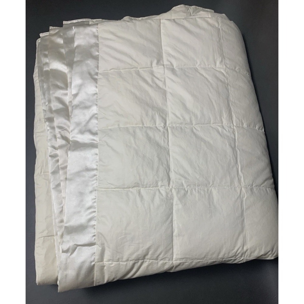 White Duck Down Blanket Satin Edge Puredown King Size 108x90